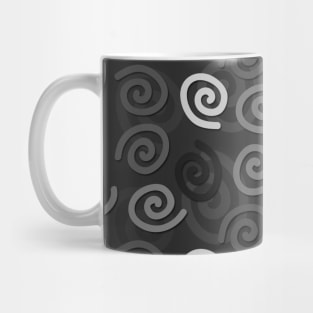 Grey shade spiral pattern design Mug